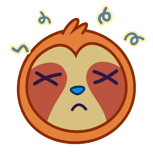 🤩 Стикер «Ленивец» для Telegram