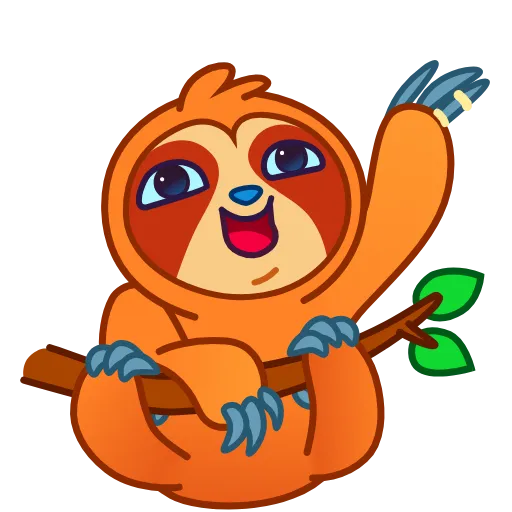 🤩 Стикер «Ленивец» для Telegram