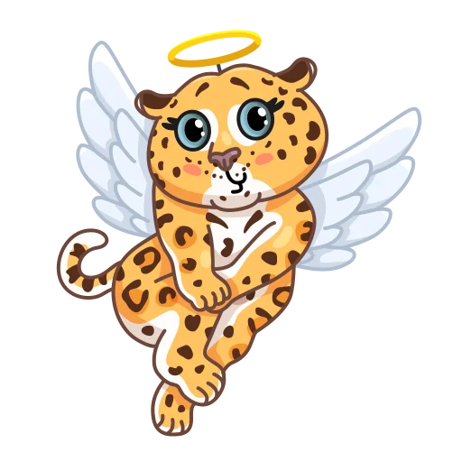 😇 Стикер «Леопард Толстый» для Telegram