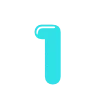 🙂 Эмодзи «Голубые летние буквы» для Telegram