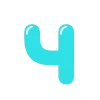🙂 Эмодзи «Голубые летние буквы» для Telegram