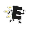 Стикер 5 Так, ещё один english шрифт