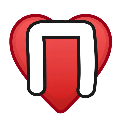 Стикер 47 Letters in hearts