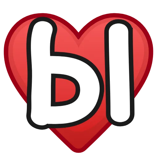 Стикер 60 Letters in hearts