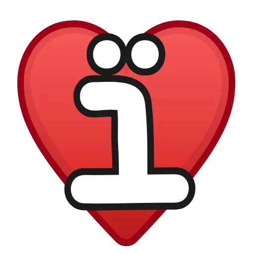 Стикер 40 Letters in hearts