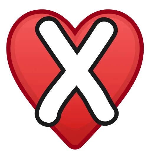 Стикер 54 Letters in hearts