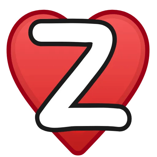 Стикер 26 Letters in hearts
