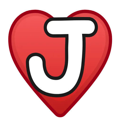 Стикер 10 Letters in hearts