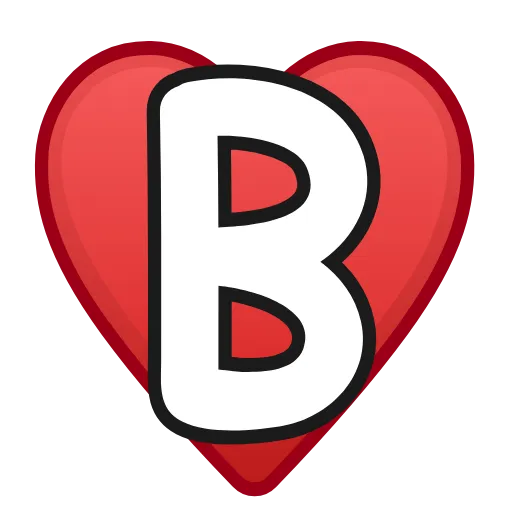Стикер 29 Letters in hearts