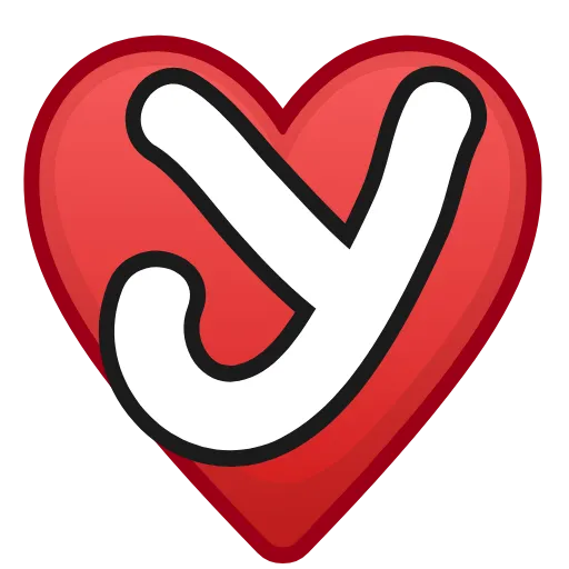 Стикер 51 Letters in hearts