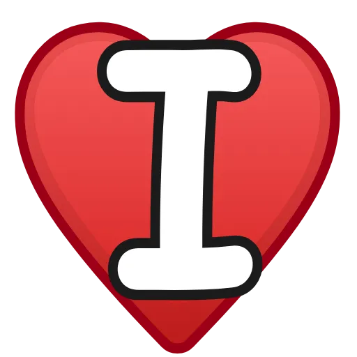 Стикер 9 Letters in hearts