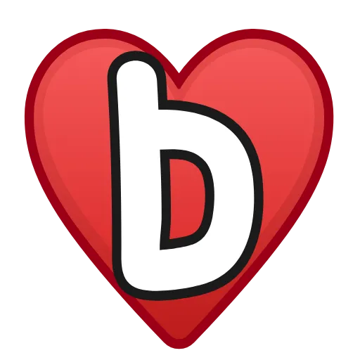 Стикер 61 Letters in hearts