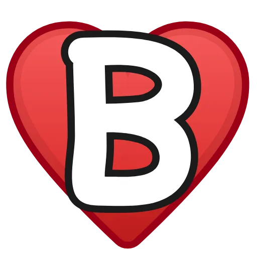 Стикер 2 Letters in hearts