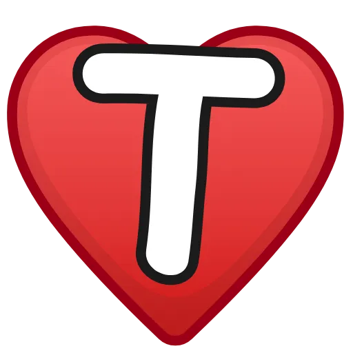 Стикер 20 Letters in hearts