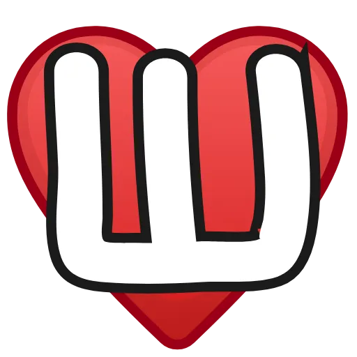 Стикер 57 Letters in hearts