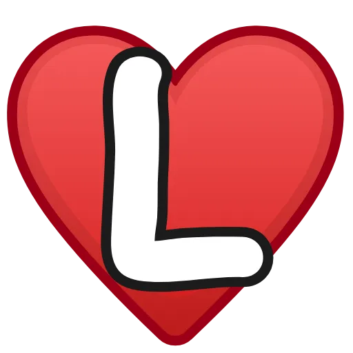 Стикер 12 Letters in hearts