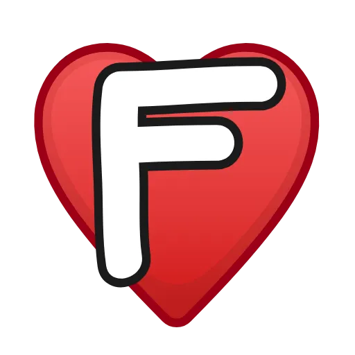 Стикер 6 Letters in hearts