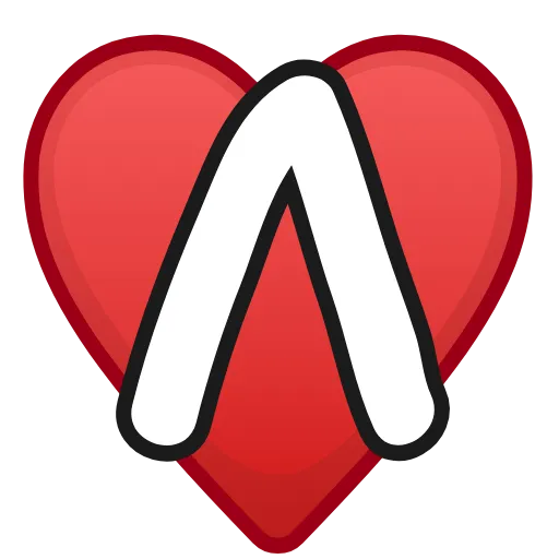 Стикер 43 Letters in hearts