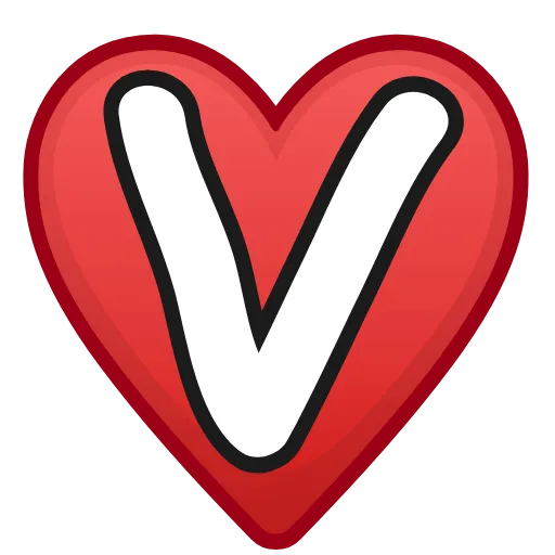 Стикер 22 Letters in hearts