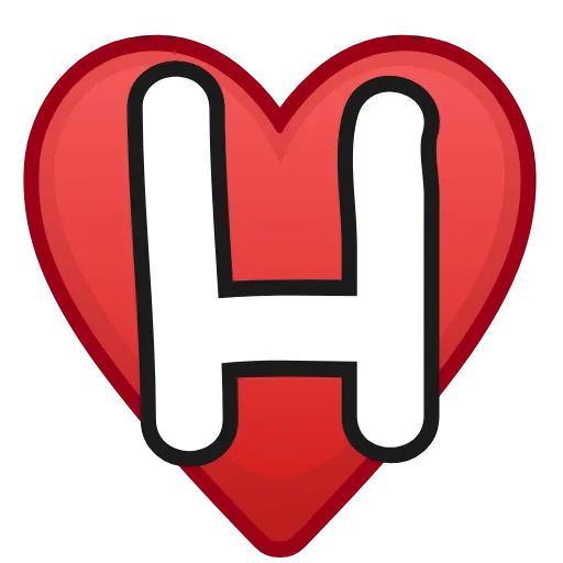 Стикер 45 Letters in hearts