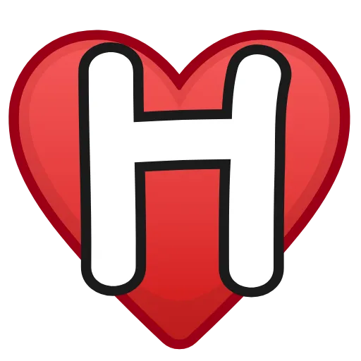 Стикер 8 Letters in hearts