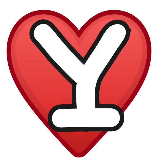 Стикер 25 Letters in hearts