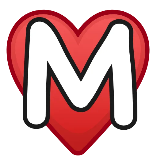 Стикер 44 Letters in hearts