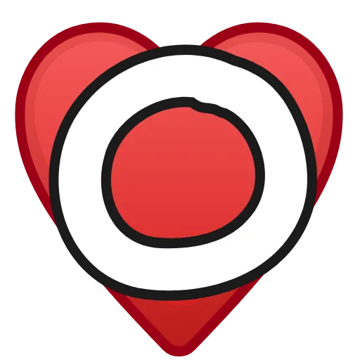Стикер 15 Letters in hearts