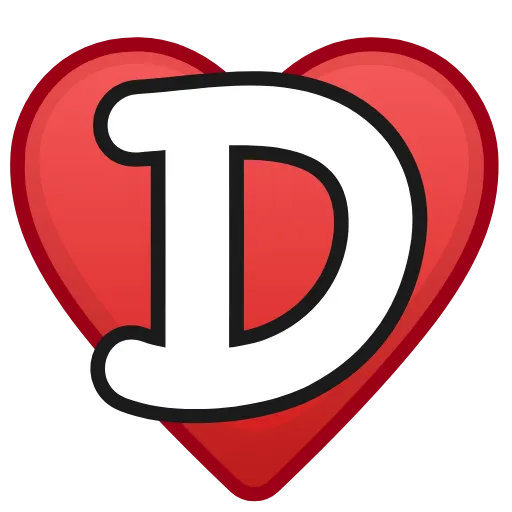 Стикер 4 Letters in hearts