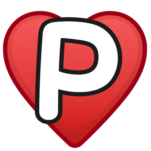Стикер 16 Letters in hearts