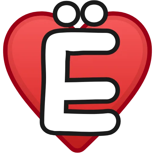 Стикер 34 Letters in hearts