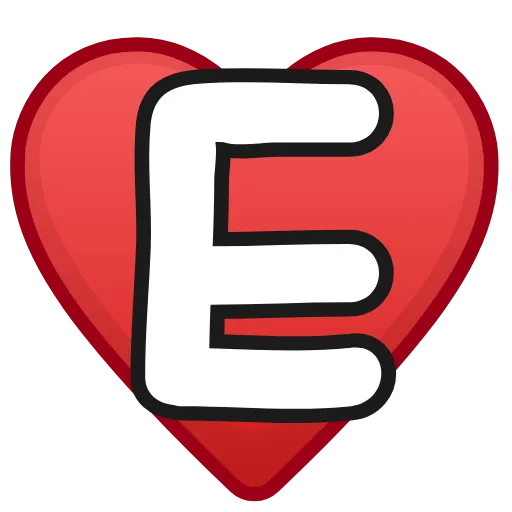 Стикер 5 Letters in hearts