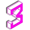 Стикер 9 🤮 Letters 3D