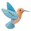 🐦 Эмодзи «Голубые и оранжевые буквы, цифры, иконки» для Telegram