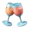🥂 Эмодзи «Голубые и оранжевые буквы, цифры, иконки» для Telegram