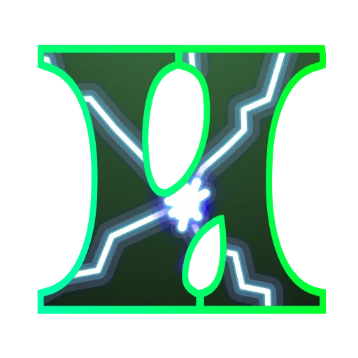 Стикер 11 Lightning - зелёный электрический шрифт, русский, английский