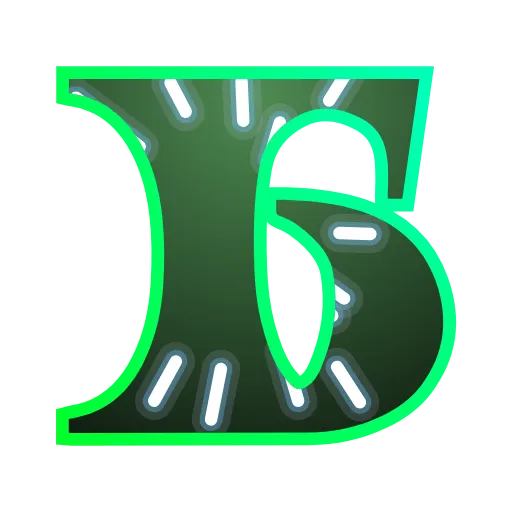 Стикер 3 Lightning - зелёный электрический шрифт, русский, английский