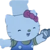 Стикер 29 Blue vibe hello Kitty