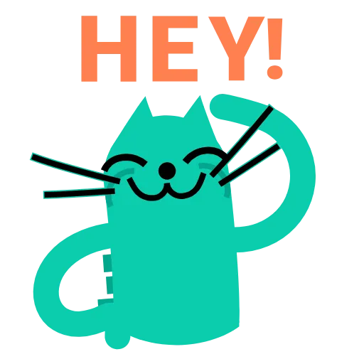 Стикер 5 Orange Catto