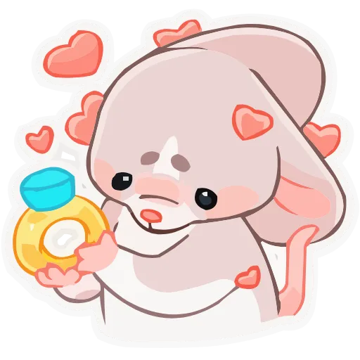 Стикер 34 Набор эмоджи с малышом Обнимышем из ВК в HD качестве