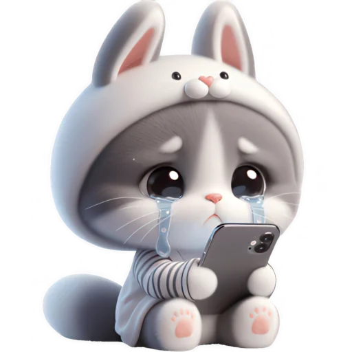 😭 Стикер «Маленький Ушастик» для Telegram