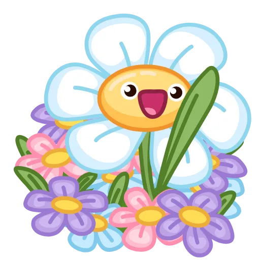 Стикер 5 Live Flowers