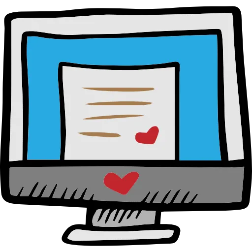 Стикер 16 Love doodle HD