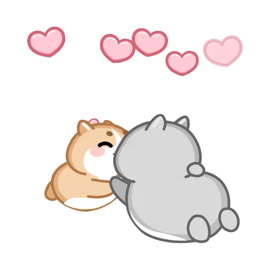 Стикер 7 Love Hamsters