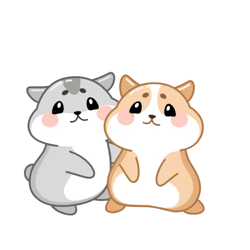 Стикер 16 Love Hamsters