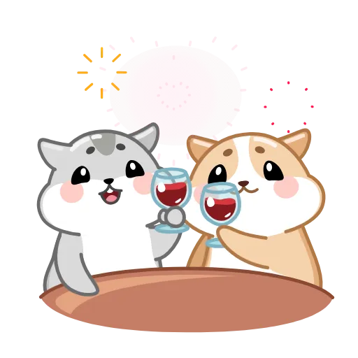 Стикер 15 Love Hamsters