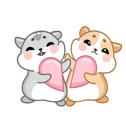 Стикер 12 Love Hamsters