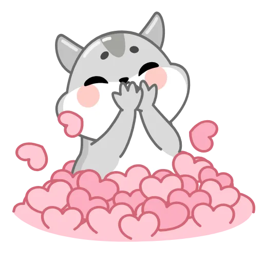 Стикер 2 Love Hamsters
