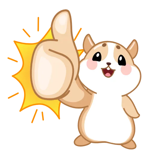 Стикер 3 Love Hamsters