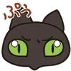 Стикер 16 😍 Cats - котики парный черный и белый